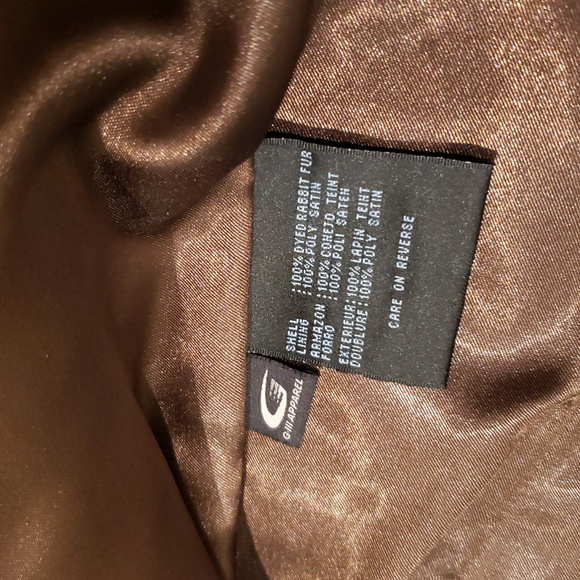 Nine West Chocolate and Cream REAL FUR Teddy Jacket - Picture 3 of 4